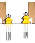 Bead And Bevel Wainscoting Router Bit For Tongue And Groove Boards Half Inch Shank Bead Detail Premium C3 Micro-Grain Tungsten Carbide Blades