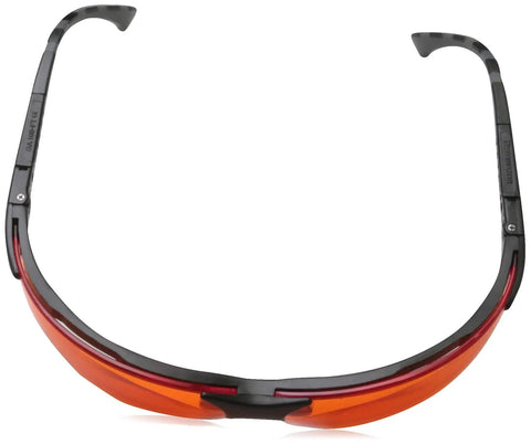 Blue Light Blocking Safety Glasses With UV 400 Protection For Computer Work, Gamer And Screen Time, back view of red lenses