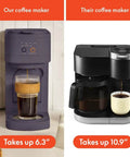 VersaBrew Two In One Coffee Maker With K Cup Compatibility beside other coffee maker on kitchen counter