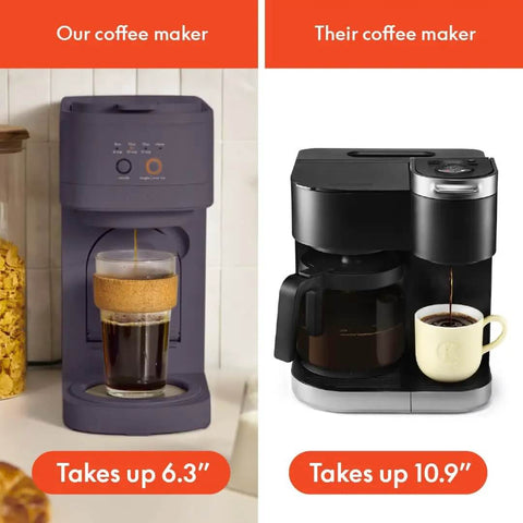 VersaBrew Two In One Coffee Maker With K Cup Compatibility beside other coffee maker on kitchen counter