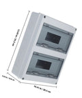 Weatherproof Outdoor Electrical Box With 24 Circuit Distribution Panel Wall Mount Dustproof Junction Enclosure dimensions
