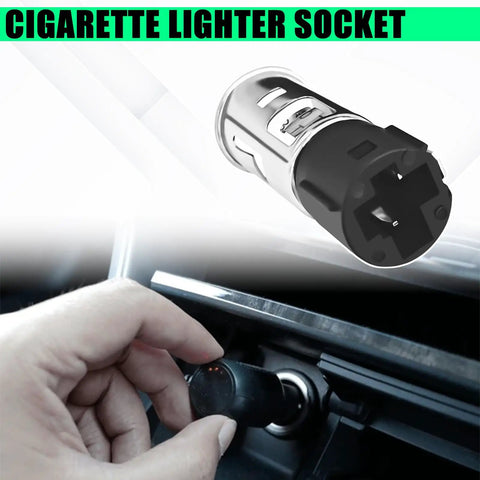 12V Cigarette Lighter Socket With Removal Tool For Cars, Easy Plug And Play Replacement Power Outlet Kit Fits Chevrolet GMC Cadillac