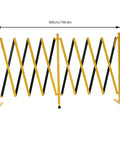 Hardcore Expandable Metal Barricade, Pro Ready Portable Safety Fence With Rock Solid T Base, Zero Hassle Folding Traffic Barrier Gate For Construction Zones And Crowd Control In High Vis Yellow, 500cm wide.