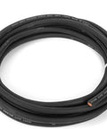 4 Gauge Premium Extra Flexible Welding Cable 600 Volt Black 25 Feet Made in USA Pro Grade Copper Wire for Rugged Heavy Duty Work Sunlight Resistant Water Resistant Coil Packed for Easy Use, coiled black cable