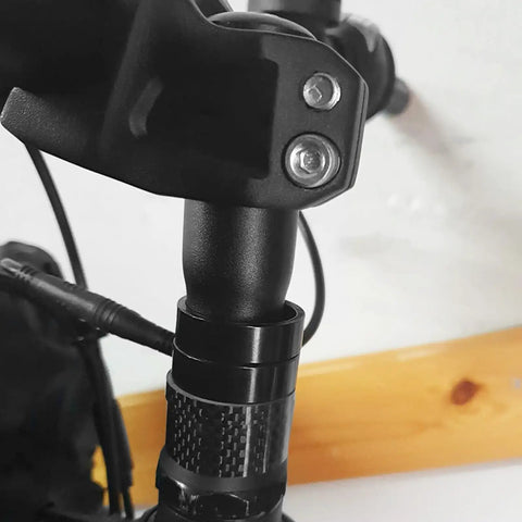 Close-up of Quill Stem Riser Adapter for Bikes Aluminum 6061 With Polished Finish elevating handlebar height