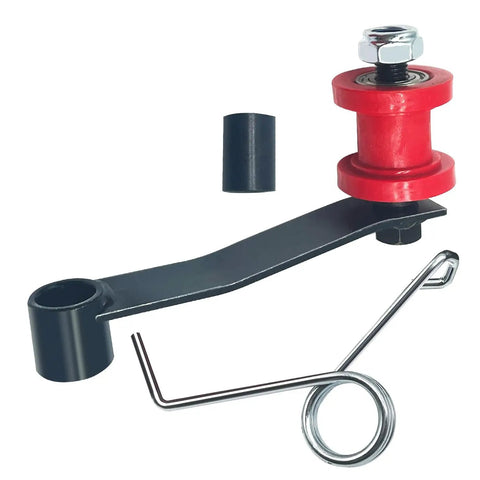 Chain Tensioner Adjuster Roller Guide With Spring For Go Kart ATV Quad 110cc 125cc 150cc 200cc 250cc Using 420 428 Or 530 Chain Heavy Duty Red