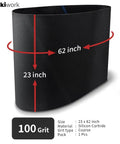 Drum Sander Feed Belt For 22-44 Pro Drum Sander, 23 Inch Width By 62 Inch Circumference, Silicon Carbide Belt, 100 Grit