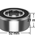 1 Inch Wheel Bearings for Sportster and Twin Cam Motorcycles, Easy Direct Fit OE Replacement With Sealed TC Nitrile Seals