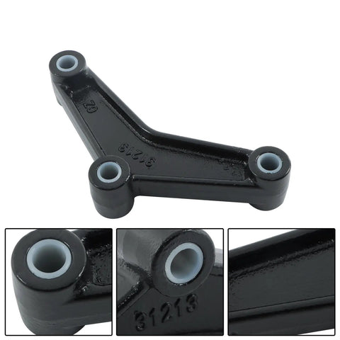 Close-up of Beefed Up Heavy Duty Double Eye Spring Tandem Trailer Axle Suspension Kit equalizer with nylon bushings