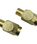 Brass In-Line Air Flow Regulator Adjustable 1/4 Inch NPT Male and Female In-Line Air Flow Valve Set in brass finish