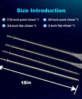 Heavy-Duty Pneumatic Punch And Air Cold Chisel Set With Point, Flat And Scaling Chisels shown on a blue background