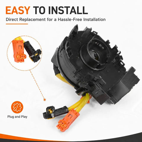 Top Tier Steering Clock Spring Tool Fits Toyota Tacoma Tundra Camry Corolla RAV4 Prius Sienna with yellow wires and connectors.