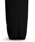 Side view of Dragon Boat Paddler Tote Bag For Dragonboating Fans And Teams, Race Day Go To Gear Carrier, black polyester fabric