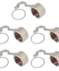 Five Pack UHF And N Type Dust Cap Protective Cover With Chain For SO 239 Connector And N Type Female Adapter Nickel Plated Copper Cap