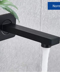 UMJIGF Shower System Wall Mounted Concealed Shower Faucet Set Multifunction Matte Black Tub spout with flowing water.