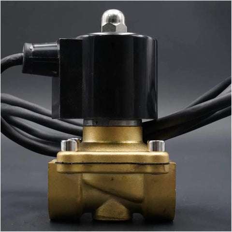 Waterproof Solenoid Valve For Water Systems One Half Inch Three Quarter Inch One Inch Two Inch Normally Closed IP68 For Fountains And Underwater Use Built Tough No Fuss Install Ready For Action brass body with black coil and cable