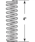 Heavy Duty Compression Spring In Spring Steel With Nickel Plating 0.148 Inch Wire Diameter Four Inches Long Diagram