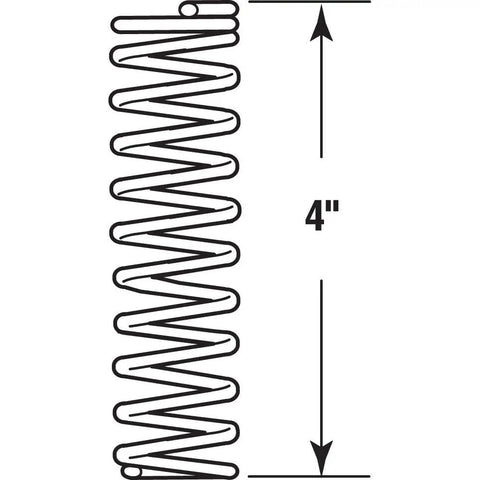 Heavy Duty Compression Spring In Spring Steel With Nickel Plating 0.148 Inch Wire Diameter Four Inches Long Diagram