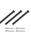 Four Pack M10x110mm Black Clevis Pins With Single Hole Heavy Duty Quick Pins For Farm Equipment Machinery Rigging And Construction Projects Easy Install And Secure Fit For Fast Reliable Connections, black clevis pins with cotter pins