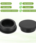 Silicone Hole Plugs Eight Pack 43.5mm High Temp T Type Rubber Stoppers for 42 to 43.2mm holes with specifications shown.