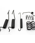 Top Shelf Left Side Forklift Brake Shoe And Complete System Overhaul Kit For Pallet Jacks And Lift Trucks springs and components laid out