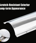 Curved metal piece with scratch-resistant finish in 10 Pack Stainless Steel Floor Cable Covers for Cords Kit