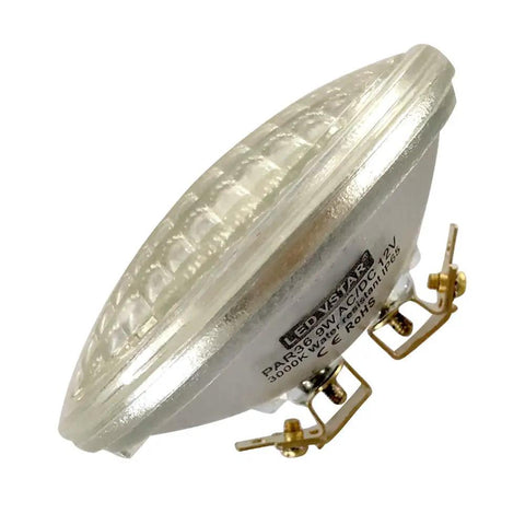 Side view of Led PAR36 9W 12V Warm White Outdoor Landscape Light showing base connectors