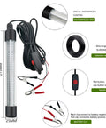 12V Green Underwater Night Fishing Light 20W LED With 2000 Lumens IP68 Waterproof Fish Attracting Lamp with 5m cord and clips