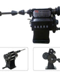 Manual Dual Purpose Coil Winding Machine With Mechanical Counter 0 To 99999 US Stock Rugged Steel Gears Ergonomic Handle Ready To Roll For Transformers Motors And Hobby Coils Precise User Friendly, front view