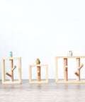 Premium Square Solid Wood Wall Mount Coat Rack Featuring Hella Durable Entryway Storage Hooks For Keys Jackets And Backpacks Slick Rustic Bathroom Organizer displayed in three sizes with decorative birds.