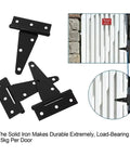Heavy Duty 3 Inch 4 Inch 6 Inch T Shaped Door Hinges With Screws Rustproof Metal Wrought Hardware 270 Degree Opening Built To Last