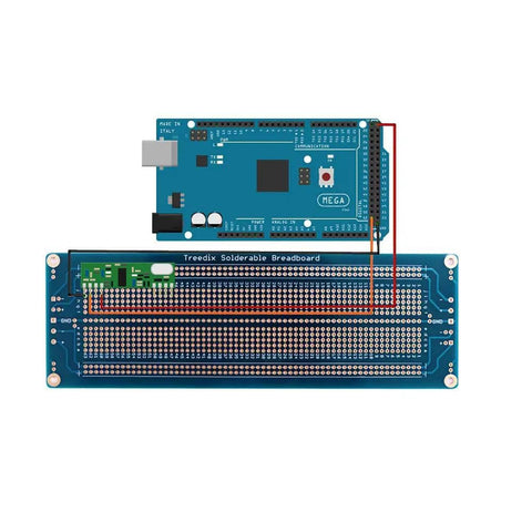 Universal Solderable Breadboard PCB Prototype Shield Double Sided Board With Tinned Gold Plated Holes connected to Arduino