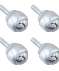 1 Inch Ball Transfer Bearings Set For Caster Units And Conveyors, 360 Degree Universal Rotation Rollers, M8 Thread, Carbon Steel, 4 Pack, Silver