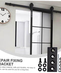 Metal Track Mending Plates For Barn Door Repair Carbon Steel Joint Brackets Smooth Surface And Easy Installation Includes Mounting Screws Heavy Duty Track Connector Repair Plate Kit Durable Barn Door Track System