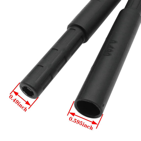 2 Pack Graphite Golf Club Extender Shaft With Carbon Fiber Build 0.49 Inch Small End And 0.595 Inch Thick End
