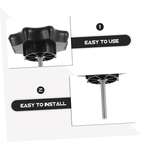 Close-up of black chrome spare tire fixing bolt, shown in two views, labeled "Easy to Use" and "Easy to Install."