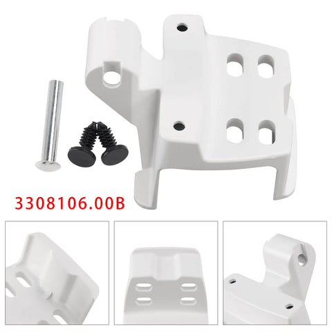 Polar White Awning Arm Top Mounting Bracket Kit For Dometic 3308106.00B with screws and bolts