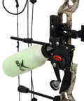 Beefy Archery Bowfishing Reel For Compound And Recurve Bow With 40m Fishing Rope, Rugged ABS Aluminum Housing mounted on bow