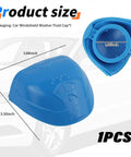 Must Have Windshield Washer Fluid Cap Replacement For VW Bora Passat Golf Porsche Macan Cayenne And Chevy Bolt EV For Your Ride Flexible Reservoir Cap With OEM 6V0955485A Style Seal Easy Install Leak Proof shown in blue with size dimensions
