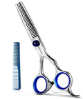 Stainless Steel Hair Cutting Scissors Thinning Shears 6.5 Inch with comb, Japanese steel blades, adjustable tension, for salon use