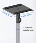 Universal 9 By 9 Inch Speaker Monitor Stand Plate For 35mm Poles Removable Top Plate With 40mm Mount Hole And Non Slip EVA Pads