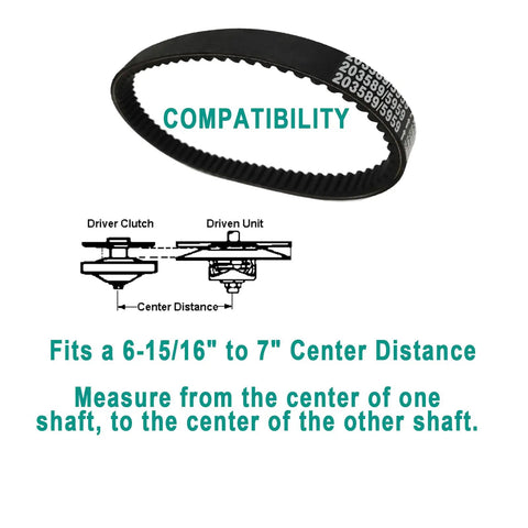 Go Kart Drive Belt 203589 Fits Coleman KT196 CK196T Manco 5959 Comet 203589 30 Series Torque Converter Asymmetrical Belt