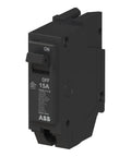 Straight Shooter 15 Amp Single Pole Circuit Breaker 120 240 Volt 10 Kaic Rated Thermal Magnetic Plug On Load Center Protector side view