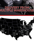 Premium Rear U Joint Replacement For Dodge Ram 2500 Driveline Fixes Vibration And Smooths Power Transfer With Perfect Fitment For 2005 2006 2007 Models Equipped With 5.7L Or 4.7L V8 Engines To Boost Stability, US warehouse map