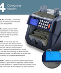 Mixed Bill Value Counter For Cash Handling No Fuss Bank Grade Denomination Counter Machine With 5 Point Counterfeit Detector