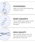 Durable Alloy Steel Cotter Pins Locking Split Fasteners For Heavy Duty Industrial And Mechanical Use With Tight Grip Sturdy Silver Metal Clips