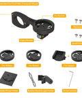 All In One Bike Computer Mount With GoPro Adapter For Edge Series components and tools in black