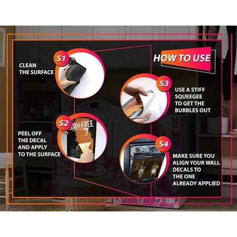 Installation steps for Farmhouse Rooster Dishwasher Cover Magnetic Panels For Fridge And Window Kickin Country Kitchen Decor Stickers