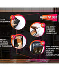 Instructions for applying Rooster Magnetic Dishwasher Cover Sticker For Kitchens Fridge Door Panels with step-by-step guide.