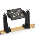Magnetic PCB Holder With 360 Degree Rotation And Helping Hands For Soldering And Repair Portable Aluminum Base Space Saving Design